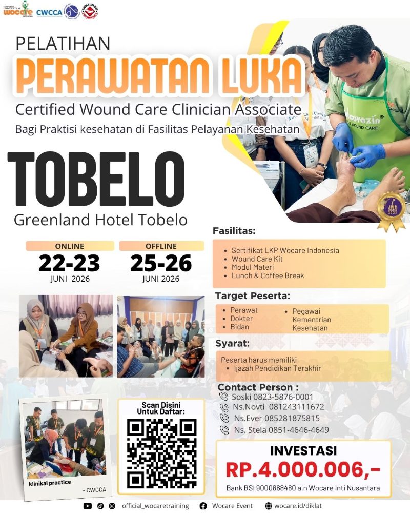 PELATIHAN PERAWATAN LUKA MODERN (CWCCA) TOBELO JUNI 2026