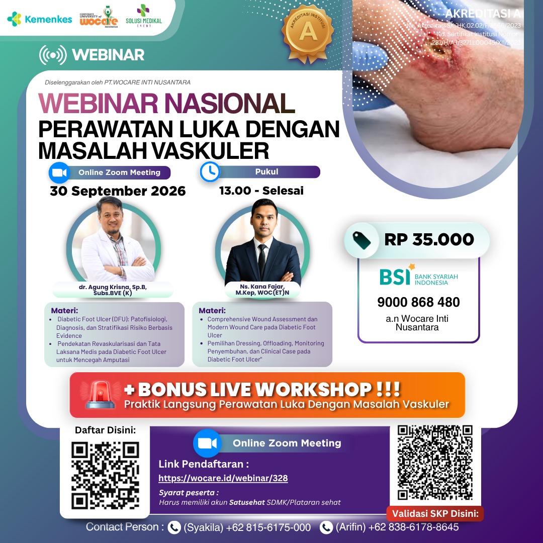 WEBINAR NASIONAL PERAWATAN LUKA DENGAN MASALAH VASKULER