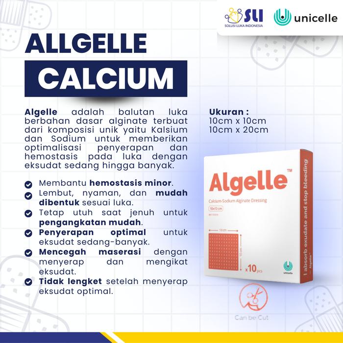 1 BOX ALGELLE CALCIUM 10CM X 20CM - ALGINATE DRESSING 3