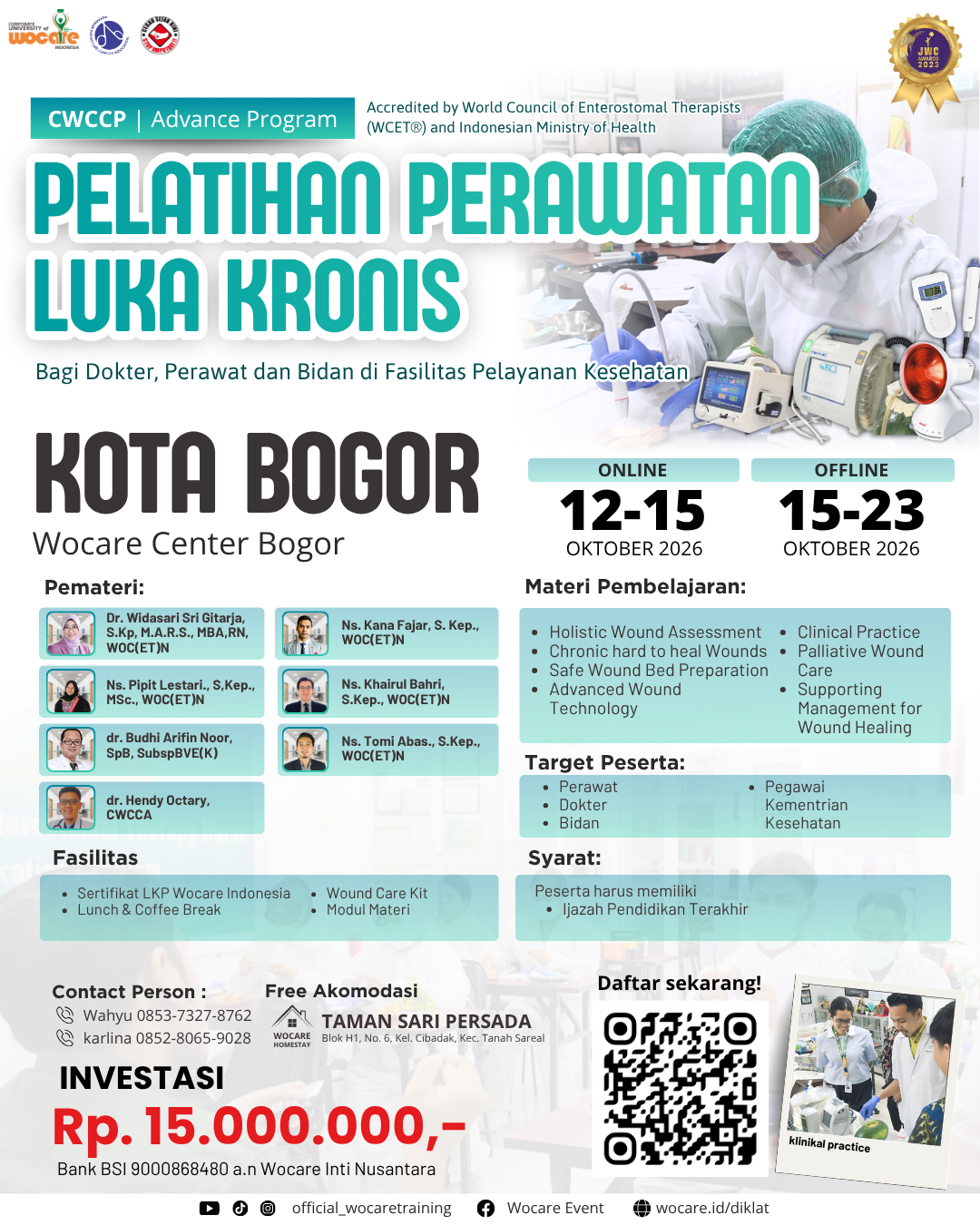 Certified Wound Care Clinician Program (CWCCP) BOGOR OKTOBER 2026