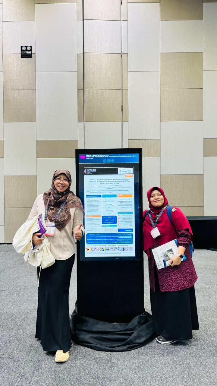 Dr. Widasari Sri Gitarja dan Ns. Rifa Qidya Ardi Tampilkan Poster Riset Advanced Wound Dressings di World Union of Wound Healing Society 2026