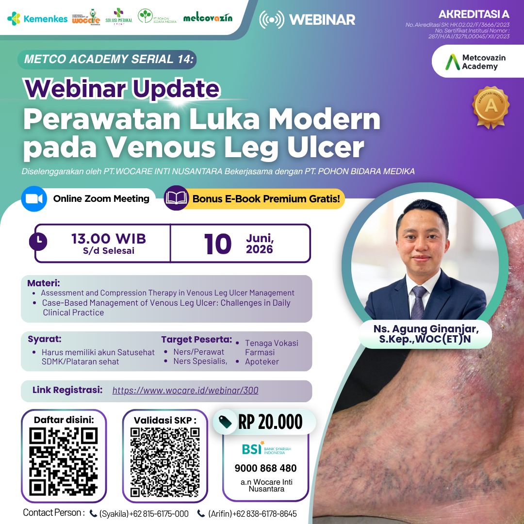 WEBINAR UPDATE PERAWATAN LUKA MODERN PADA VENOUS LEG ULCER