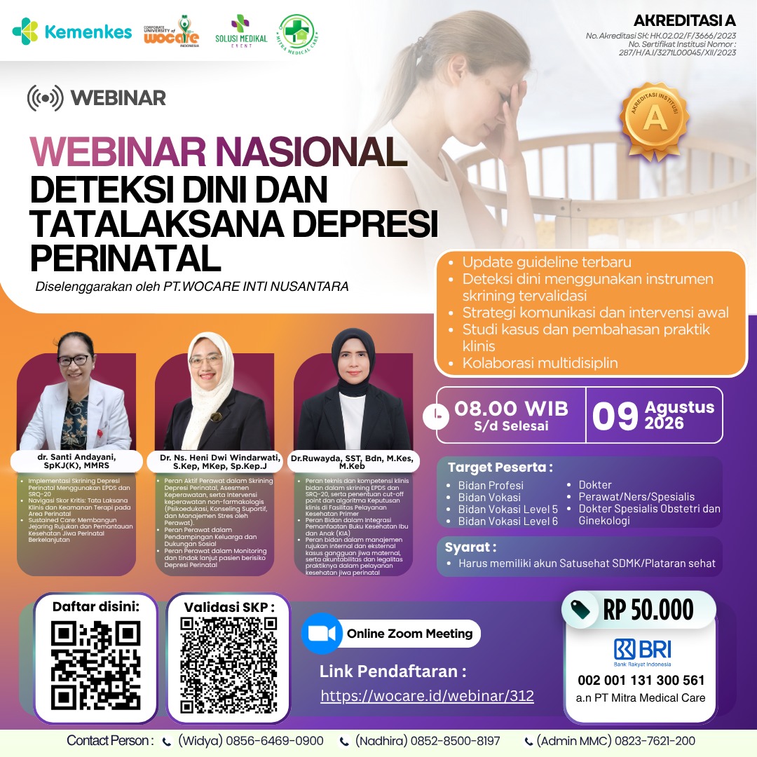 Poster webinar DETEKSI DINI DAN TATALAKSANA DEPRESI PERINATAL