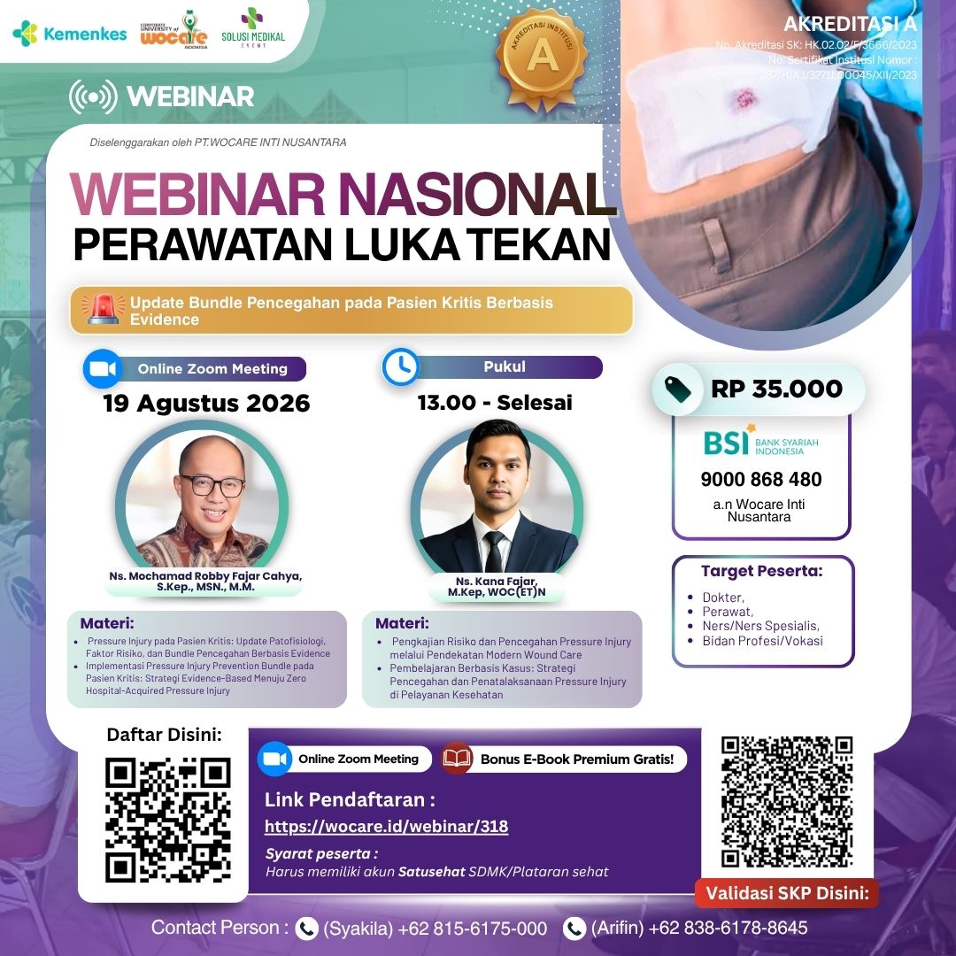 WEBINAR NASIONAL PERAWATAN LUKA TEKAN