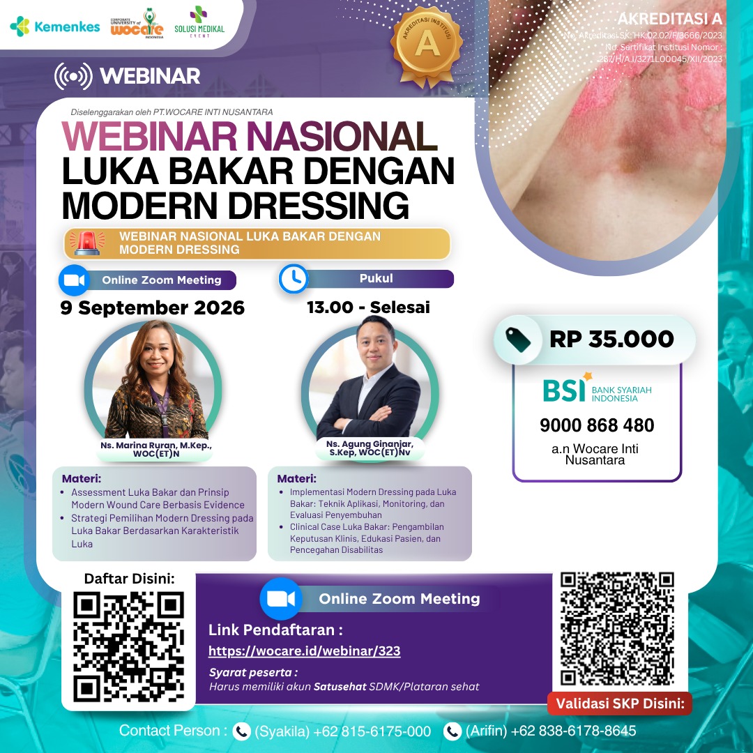 WEBINAR NASIONAL LUKA BAKAR DENGAN MODERN DRESSING